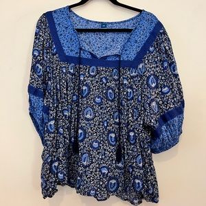 Old Navy Short Sleeve Peasant Blouse Size XXL